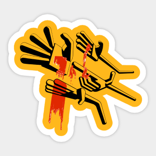 Bloody hands Sticker